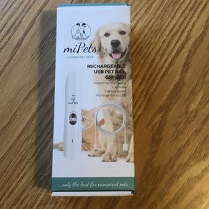 MiPets rechargeable USB pet nail grinder.